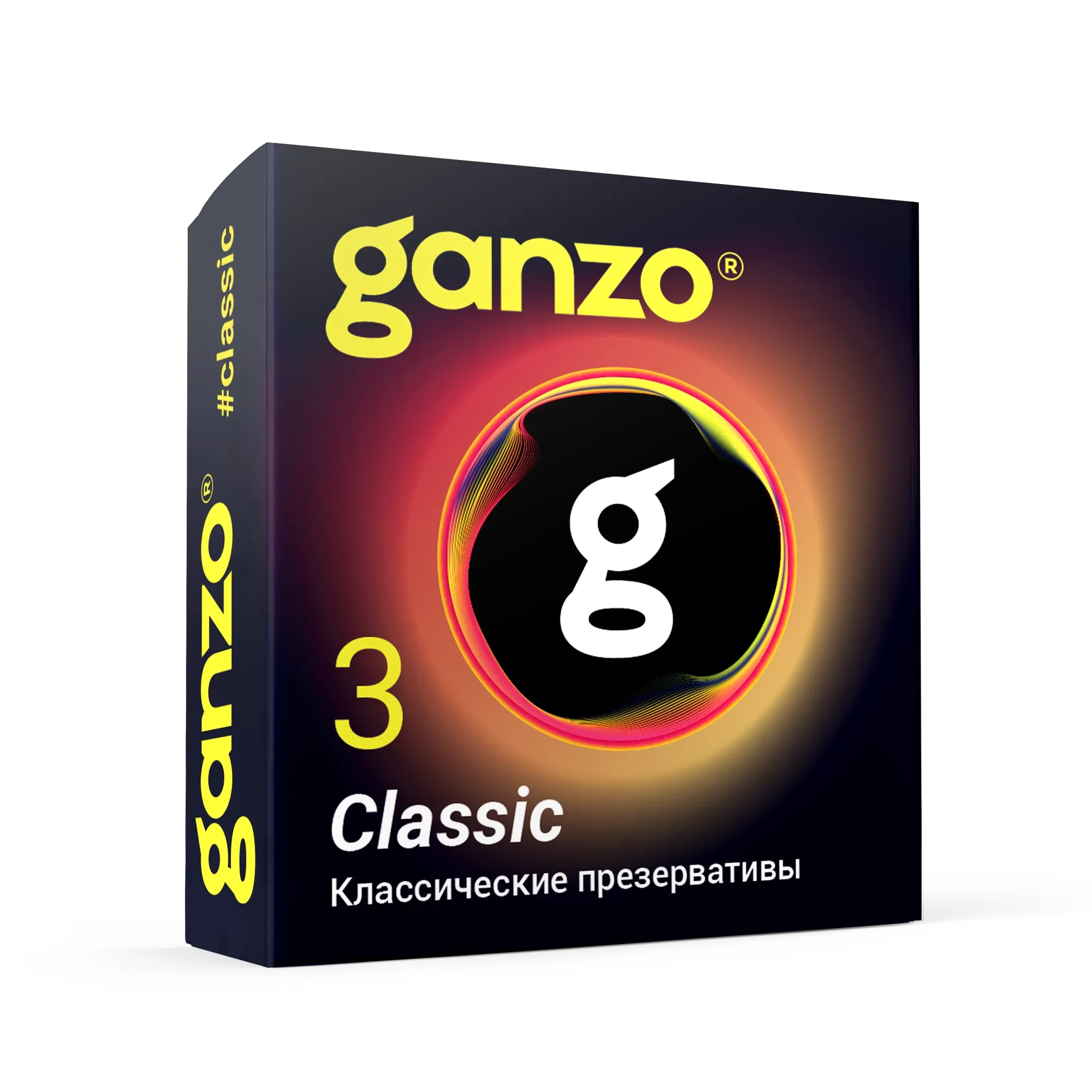 Презервативы GANZO Classic 3шт. латексные мужские гладкие