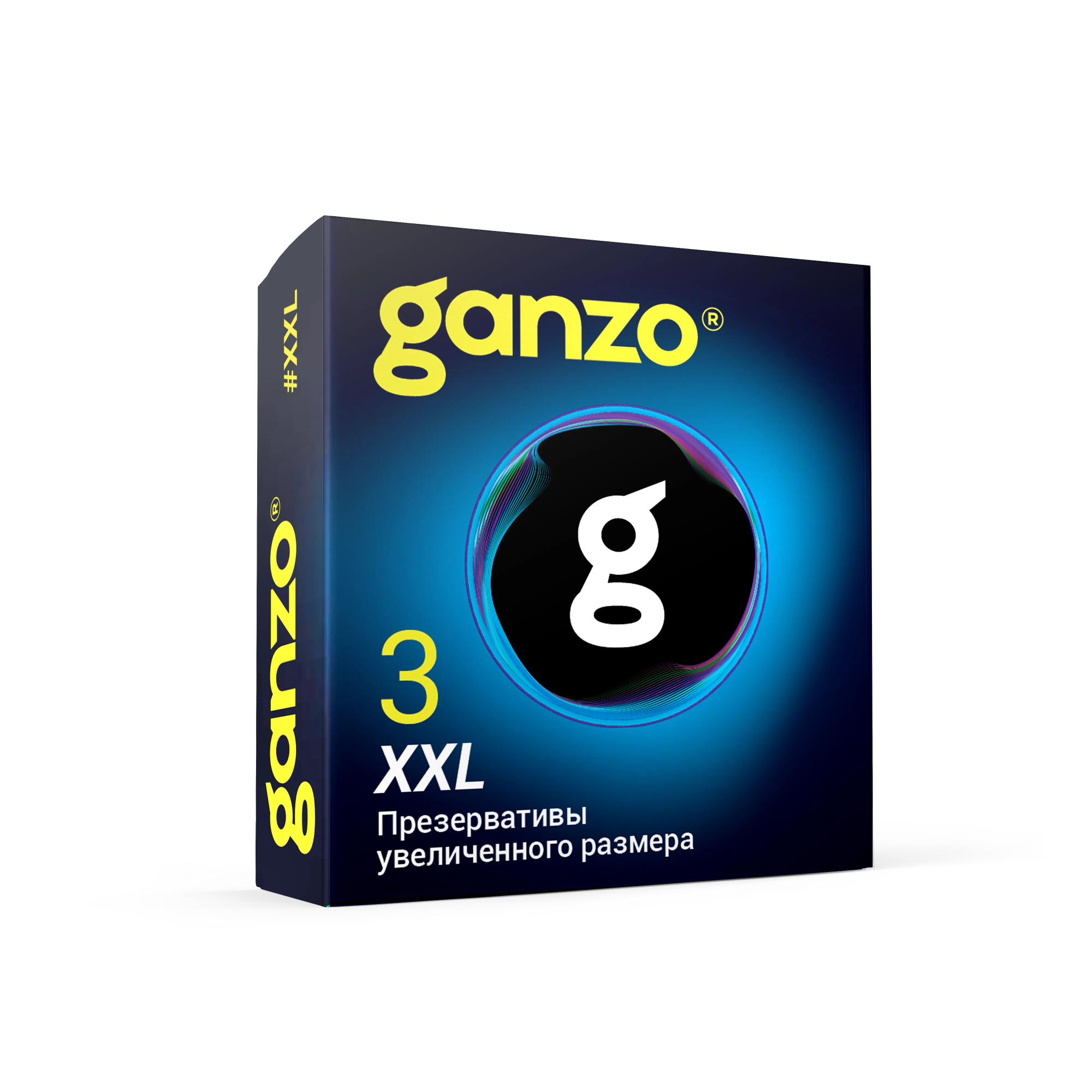 Презервативы GANZO XXL Black edition, увеличенного размера, 3 шт