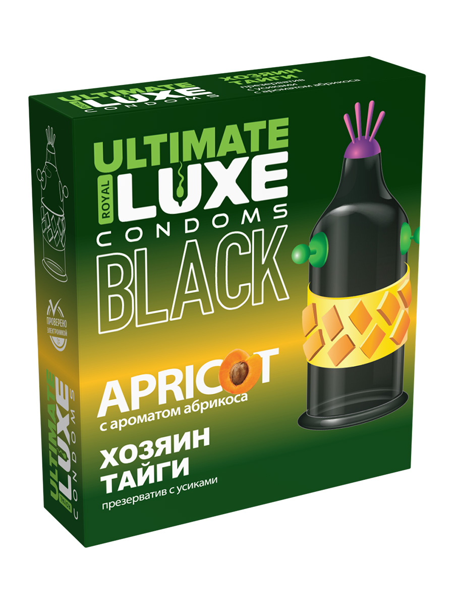 Презерватив Luxe Black Ultimate Хозяин Тайги, абрикос