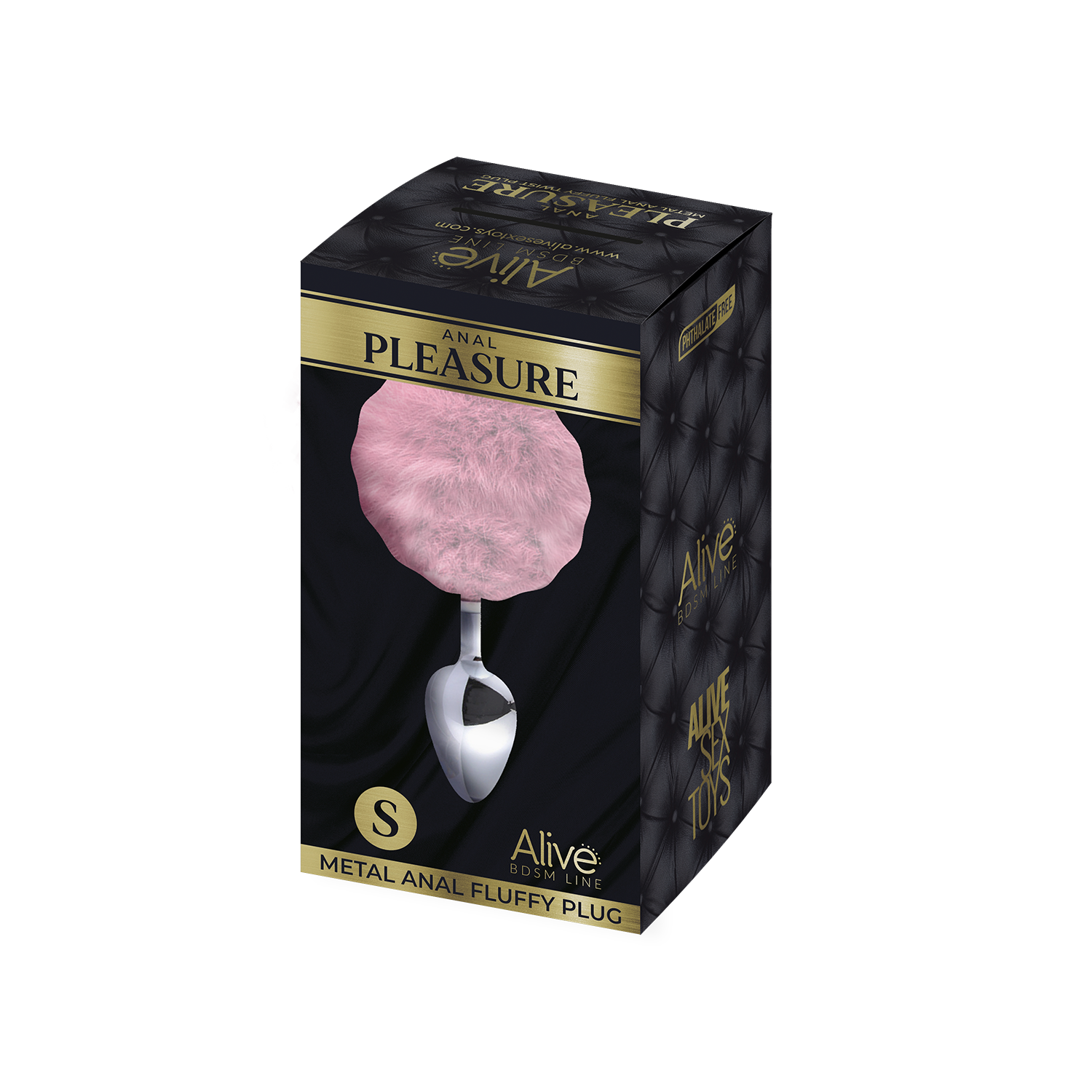 анальная пробка metal anal fluffly plug s pink 70372al в СПб
