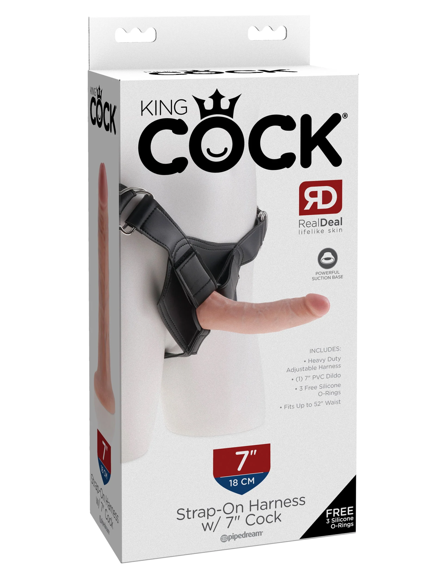 Страпон King Cock Strap on Harness with 7" Cock - Flesh Pipedream 562221PD