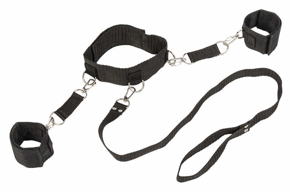 ошейник с наручниками bondage collection collar and wristbands one size 1058-01lola в СПб