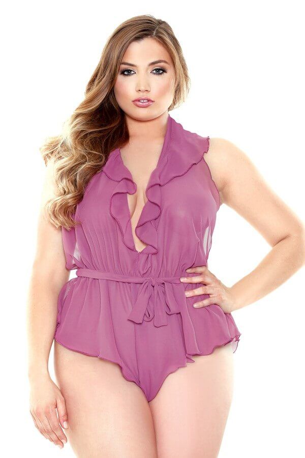 Эротическое боди fantasy lingerie halter neck romper, розовое в СПб
