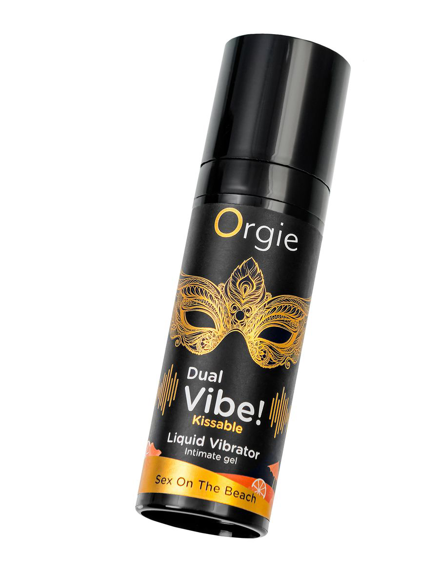Съедобный гель с эффектом вибрации Orgie DUAL VIBE!, со вкусом коктейля секс на пляже, 15 мл