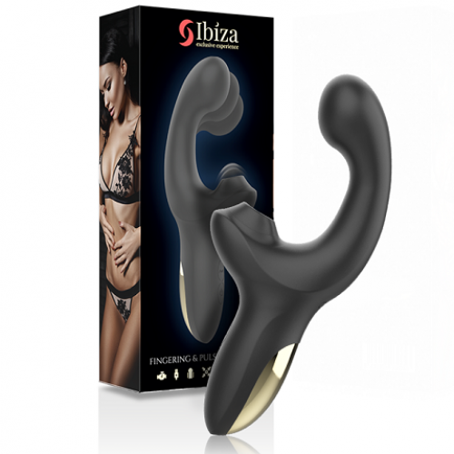 Массажёр Из 100% Силикона IBIZA - FINGERING & PULSING VIBRATOR