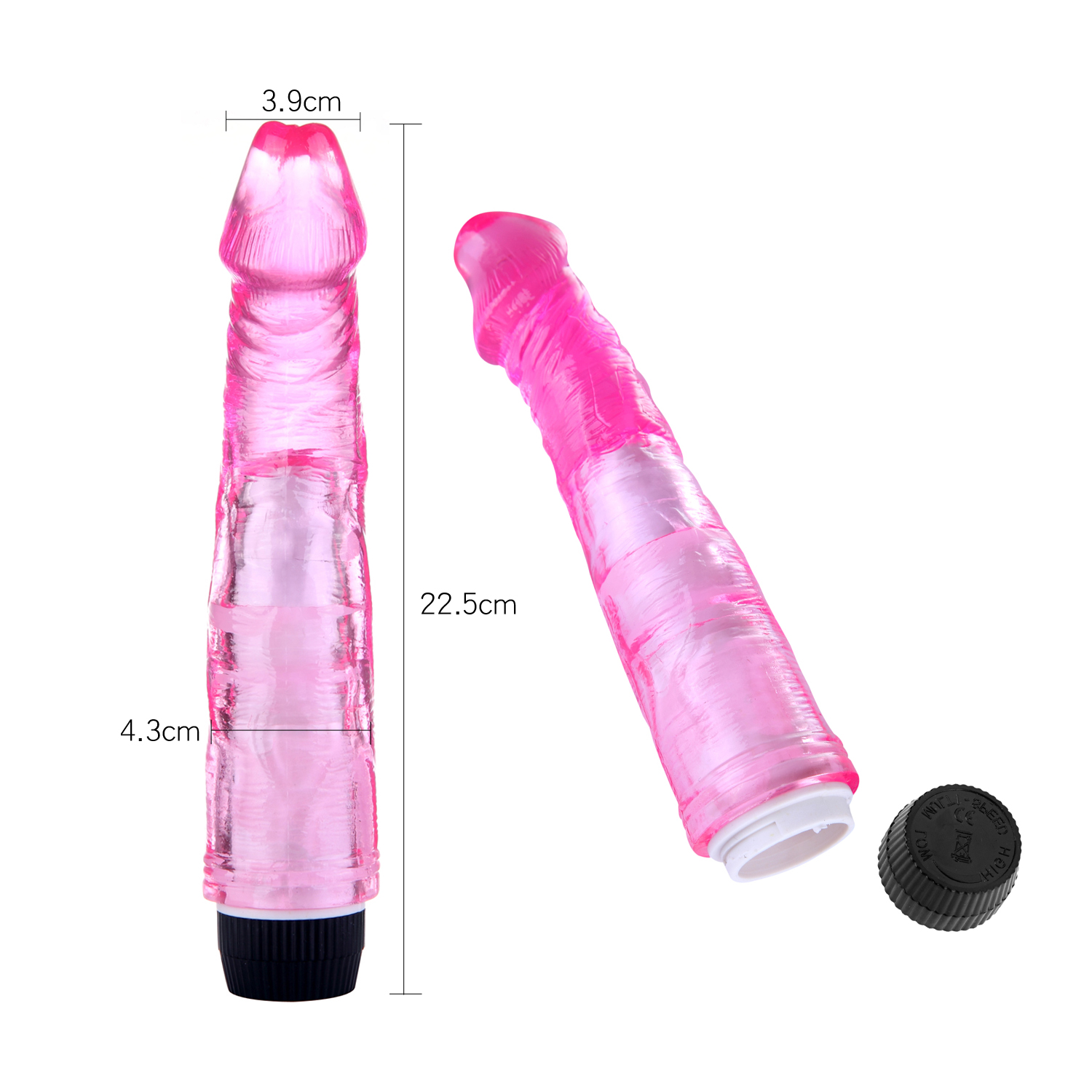 вибратор реалистик розовый 22,5х 4 см 47526-mm в СПб