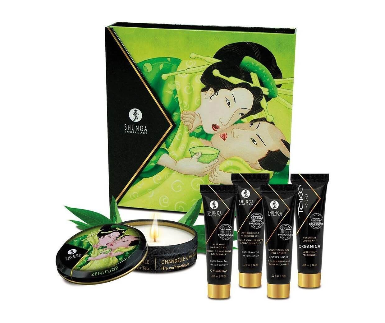Подарочный набор Shunga Geishish`s Secrets Exotic Green Tea, зеленый чай