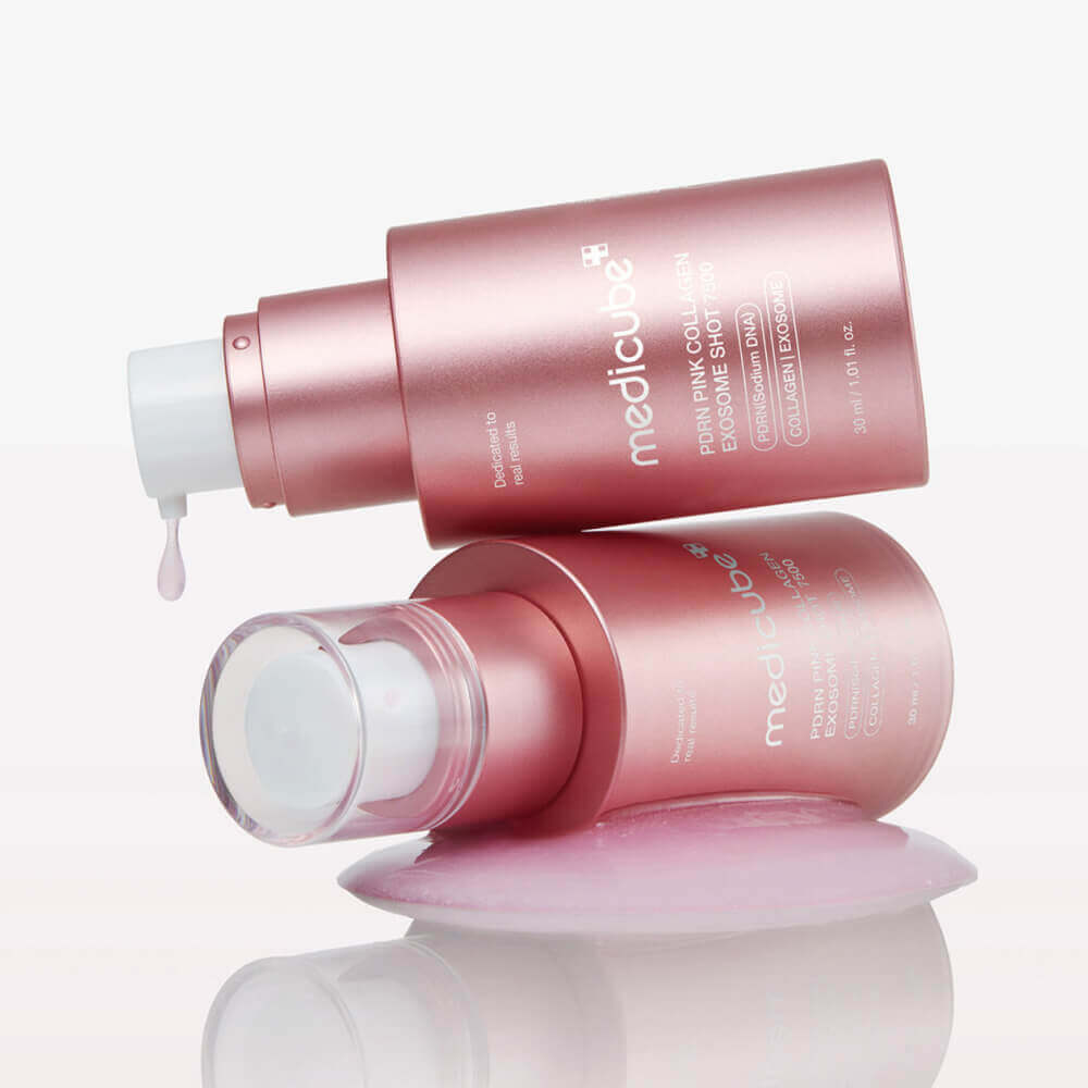 medicube pink collagen exosome shot serum7500, интенсивная омолаживающая ампула с микроиглами 30мл в СПб