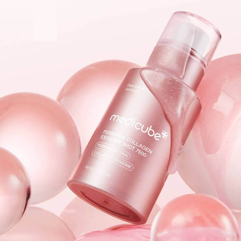 medicube pink collagen exosome shot serum7500, интенсивная омолаживающая ампула с микроиглами 30мл в СПб