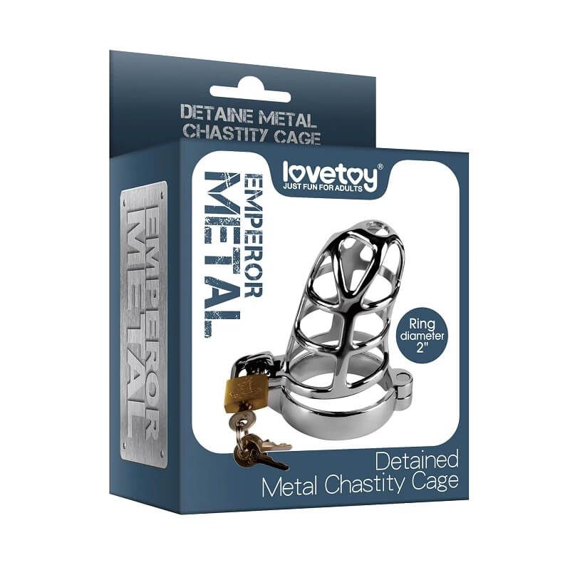пояс верности lovetoy metal chastity cage, серебристый в СПб