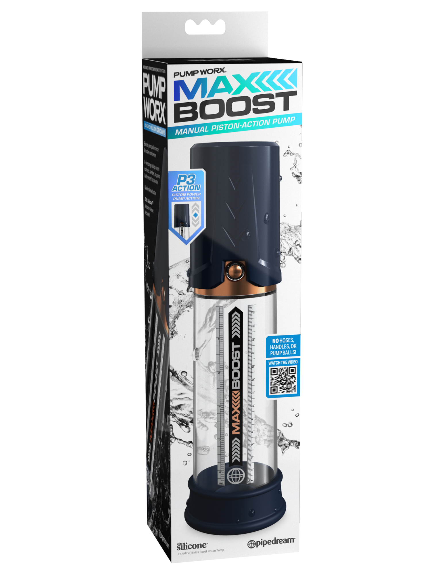 Вакуумная помпа Max Boost - Blue/Clear Pipedream 324925PD