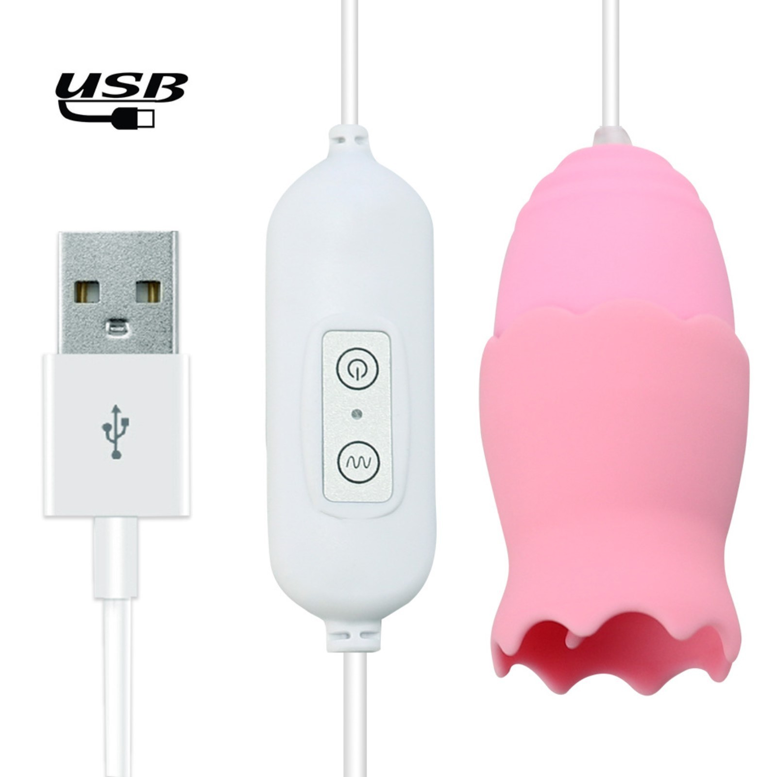 виброяйца с насадкой для сосков и клитора, 12 режимов, usb, силикон, розовый в СПб