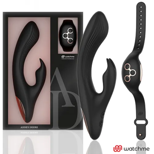 вибромассажёр на пульте д\у anne´s desire rabbit wireless technology watchme black/gold в СПб