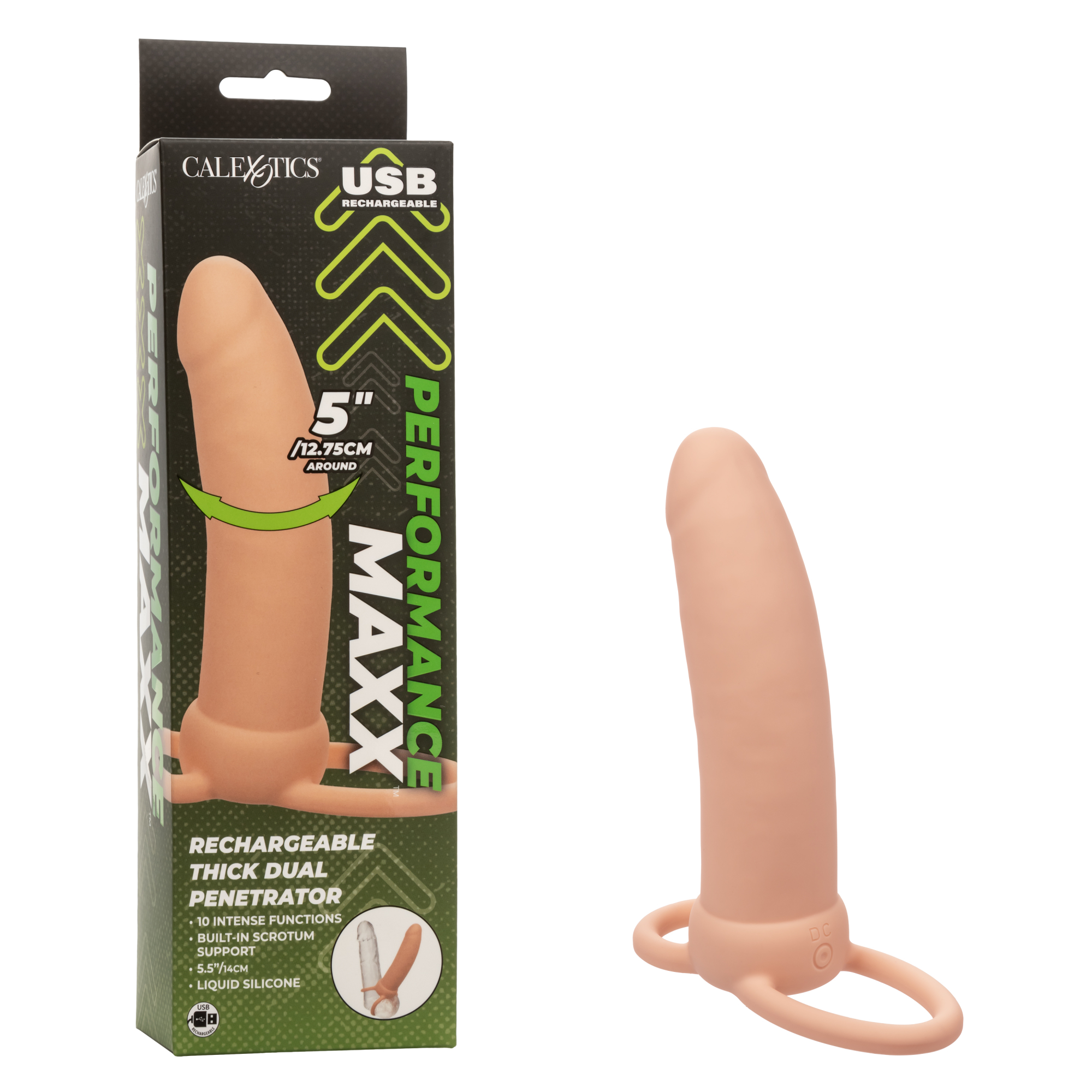 Перезаряжаемая вибронасадка для двойного проникновения Rechargeable Thick Dual Penetrator