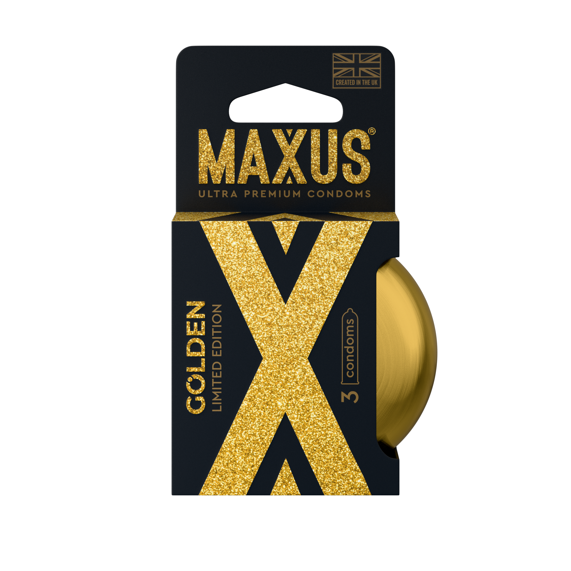 Презервативы MAXUS GOLDEN № 3 LIMITED EDITION (гладкие) в кейсе