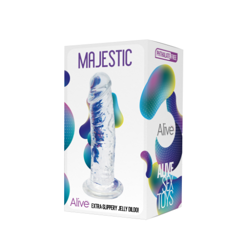 Фаллоимитатор на присоске Majestic Jelly Dildo прозрачный