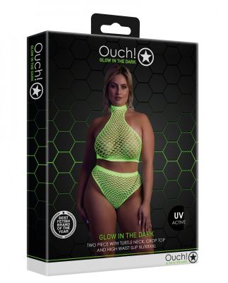 Топ и трусики Turtle Neck and High Waist Slip - Green