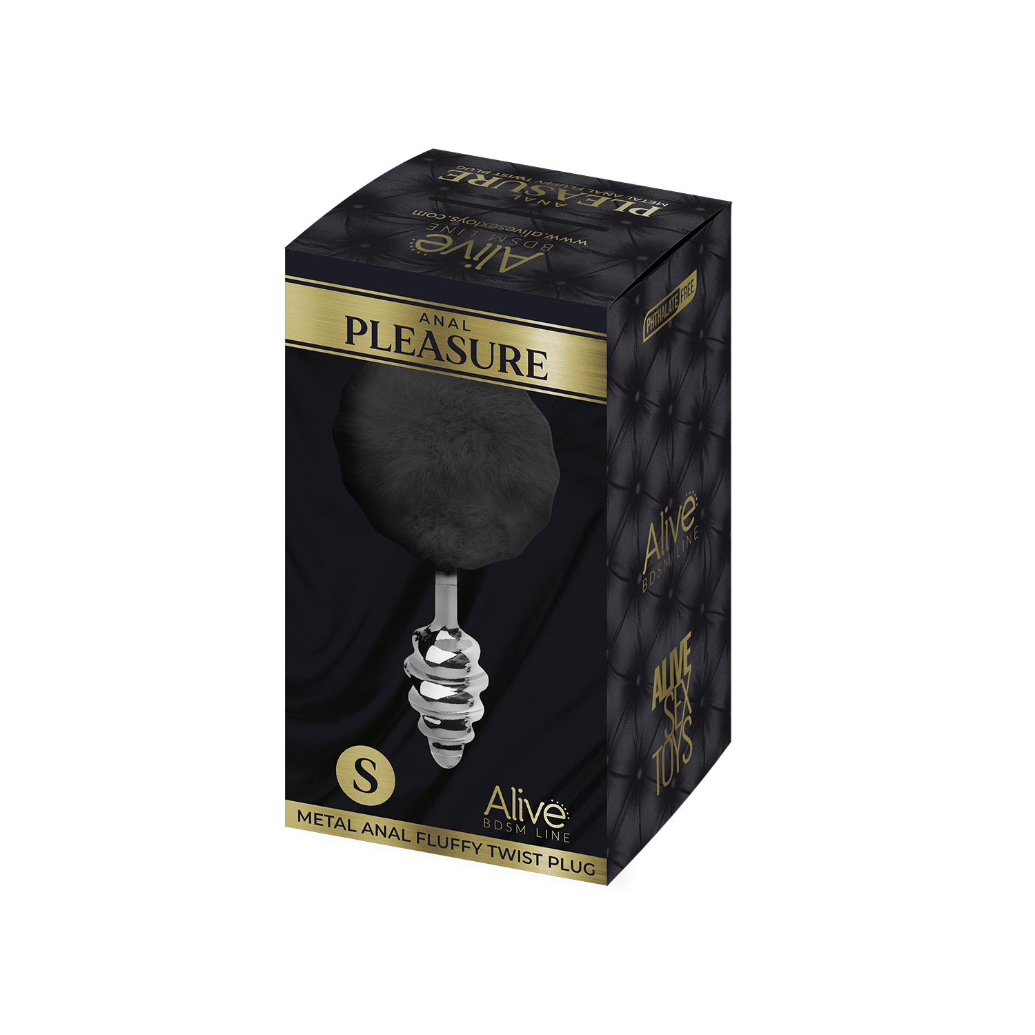 анальная пробка metal anal fluffly twist plug s black 70391al в СПб