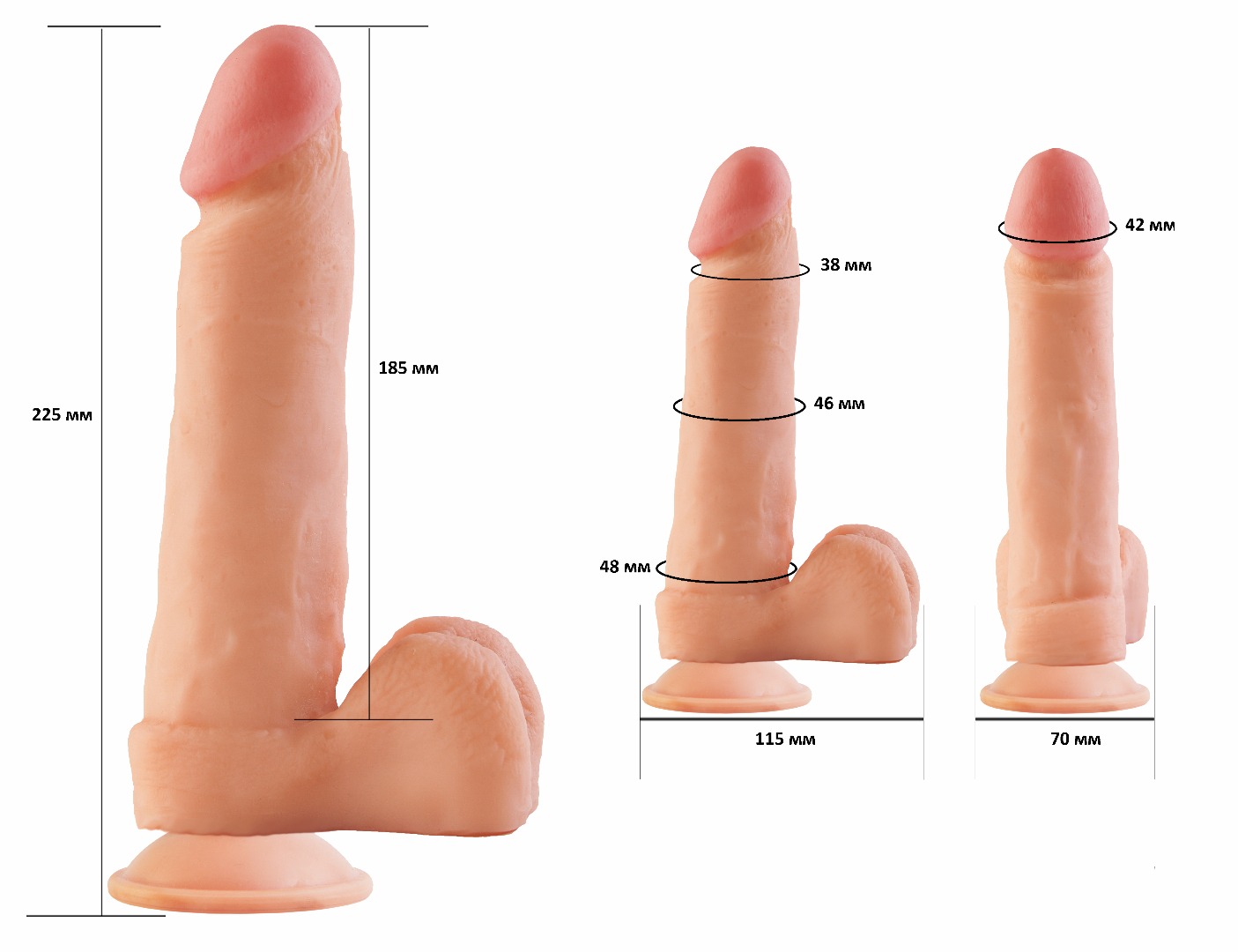 фаллоимитатор неоскин на присоске best cock 8" 591503ru в СПб