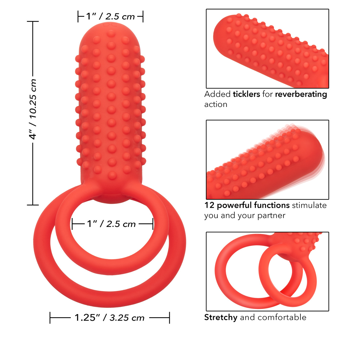 перезаряжаемая вибронасадка для двойного проникновения silicone rechargeable vertical dual enhancer в СПб
