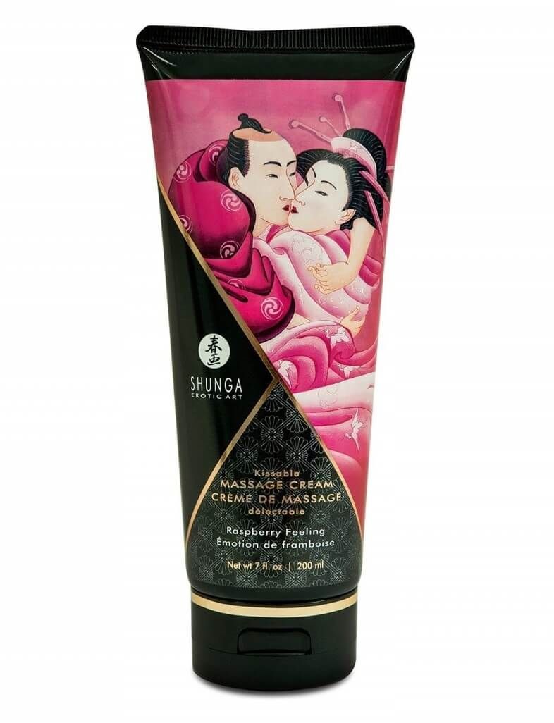 крем массажный съедобный shunga raspberry feeling, 200 мл в СПб