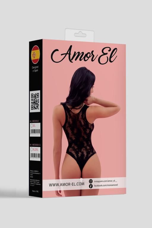 Эротическое боди amor el (s/l), черный в СПб