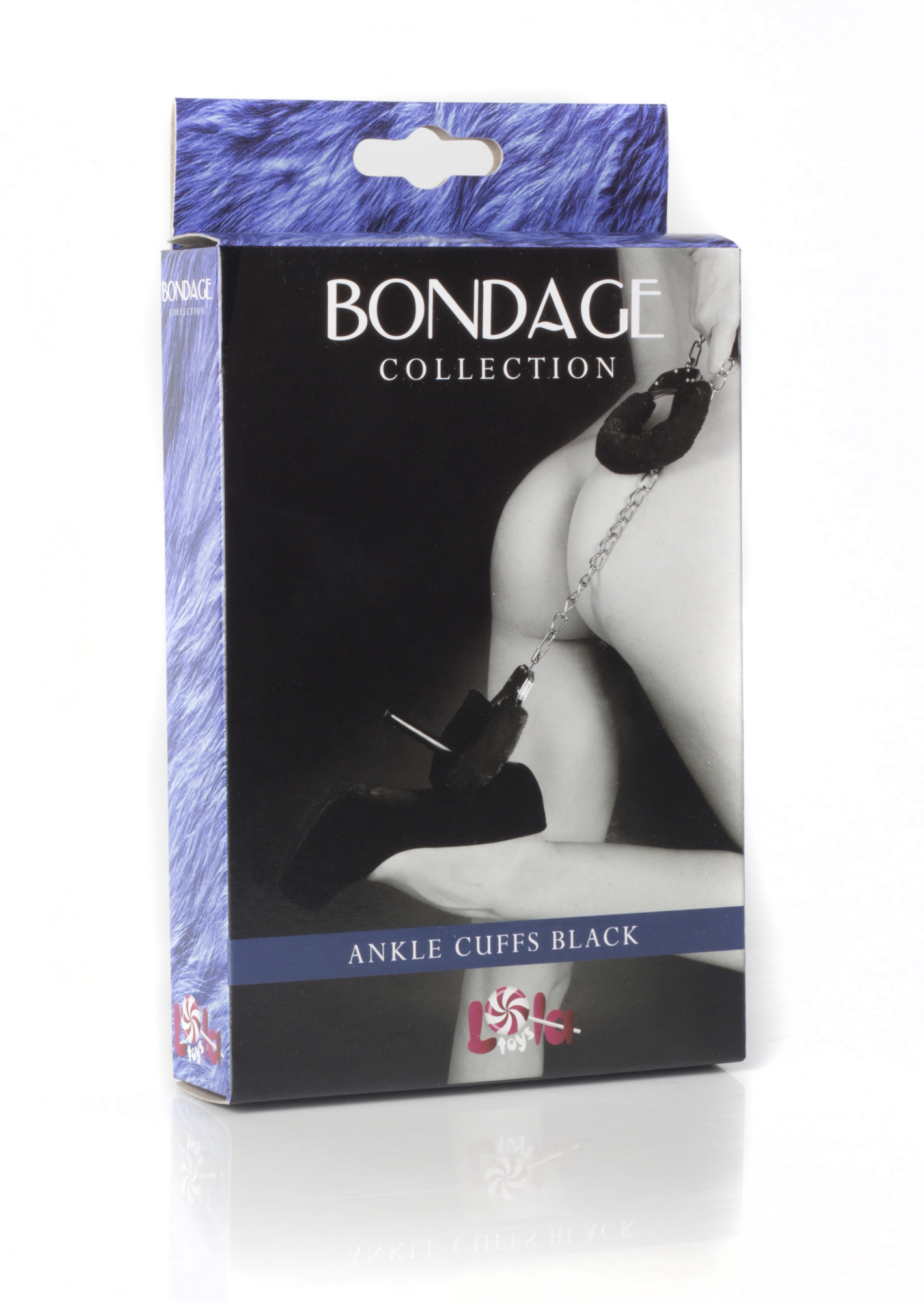 Меховые оковы на ноги BONDAGE черные 1020-01lola
