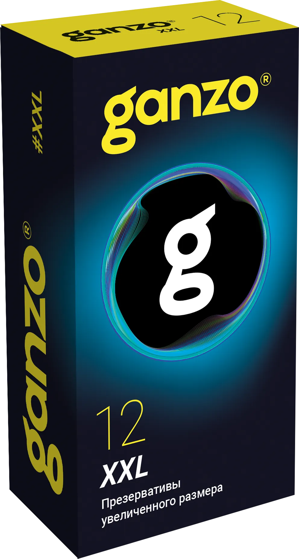 Презервативы GANZO XXL Black edition, увеличенного размера, 12 шт