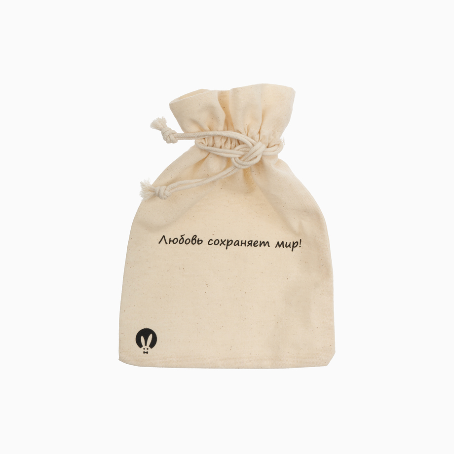 Фирменный эко мешочек PinkRabbit для хранения секс-игрушек, 15×22 см