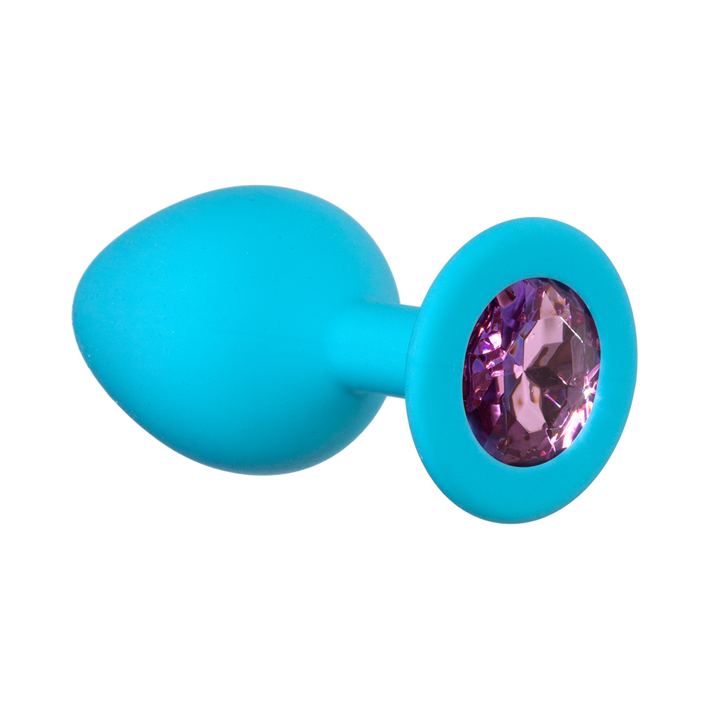 Анальная пробка Emotions Cutie Medium Turquoise pink crystal 4012-03Lola