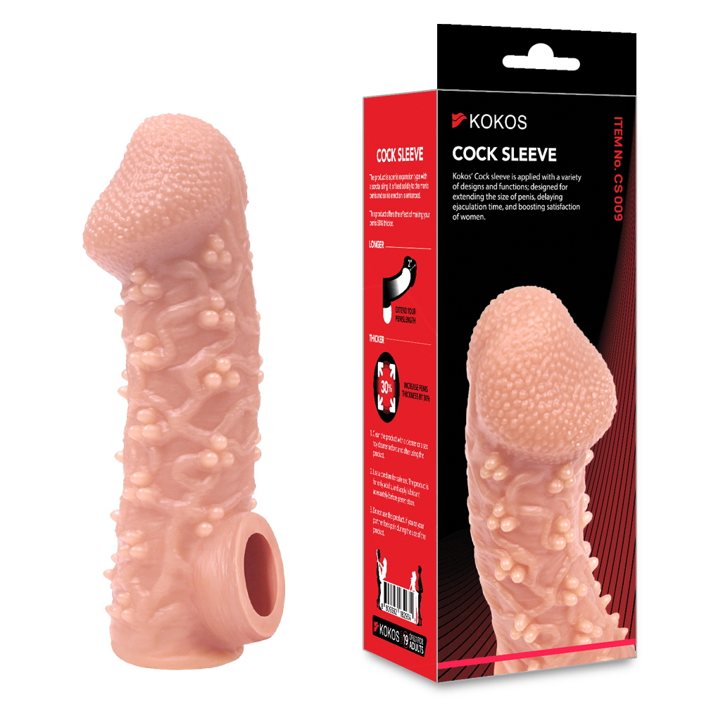 Насадка Cock Sleeve телесная TPE KOKOS CS-009-L