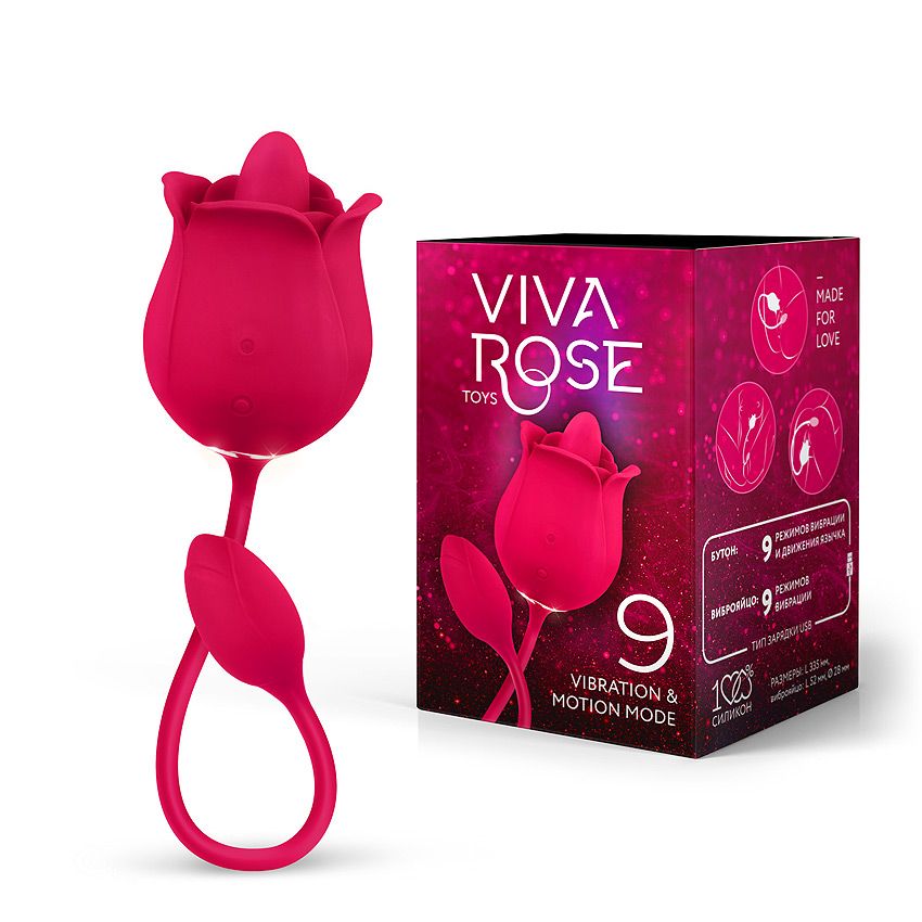 вибромассажер viva rose, розовый в СПб