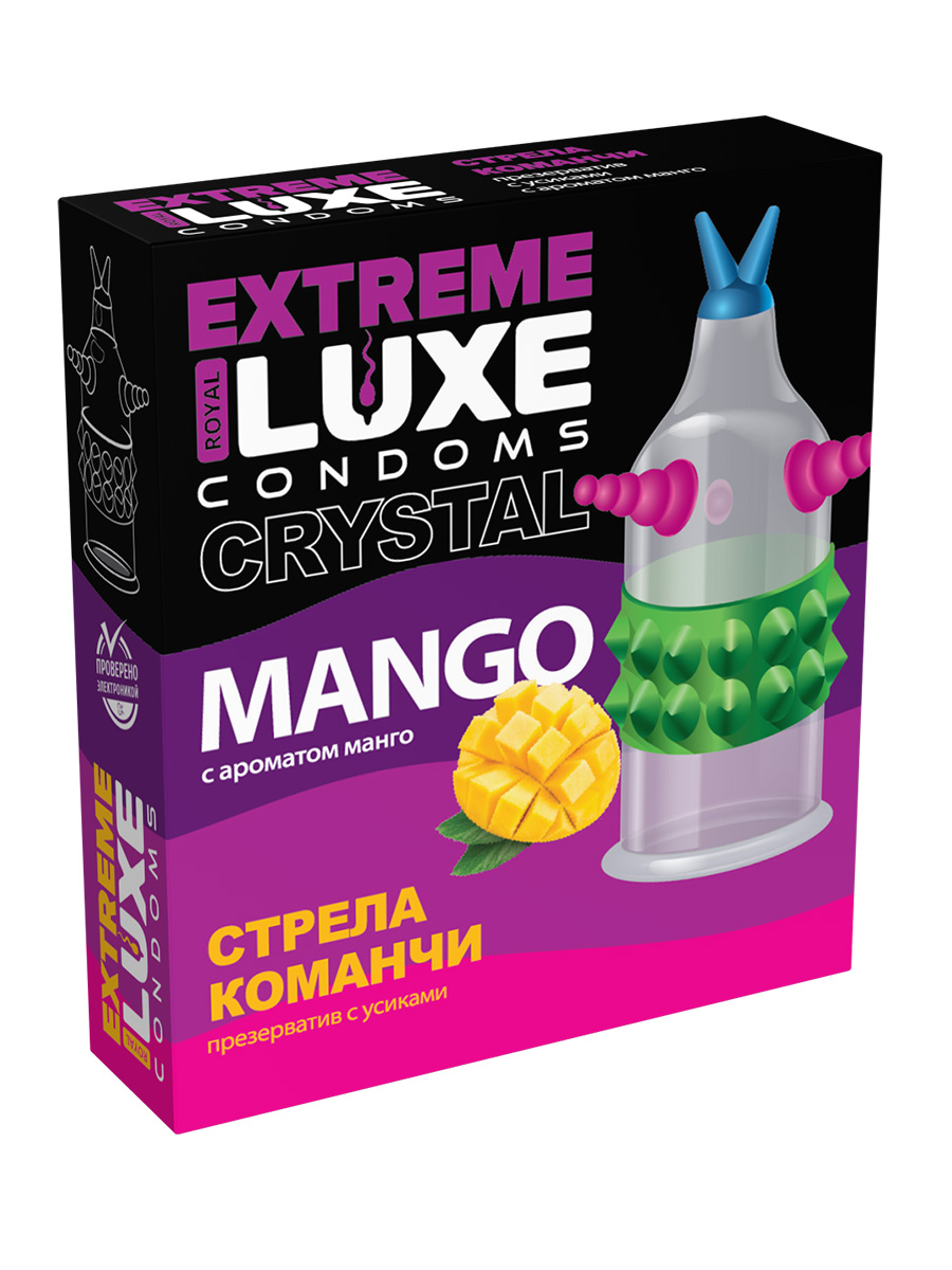 Презерватив Luxe Black EXTREME Стрела Команчи, манго