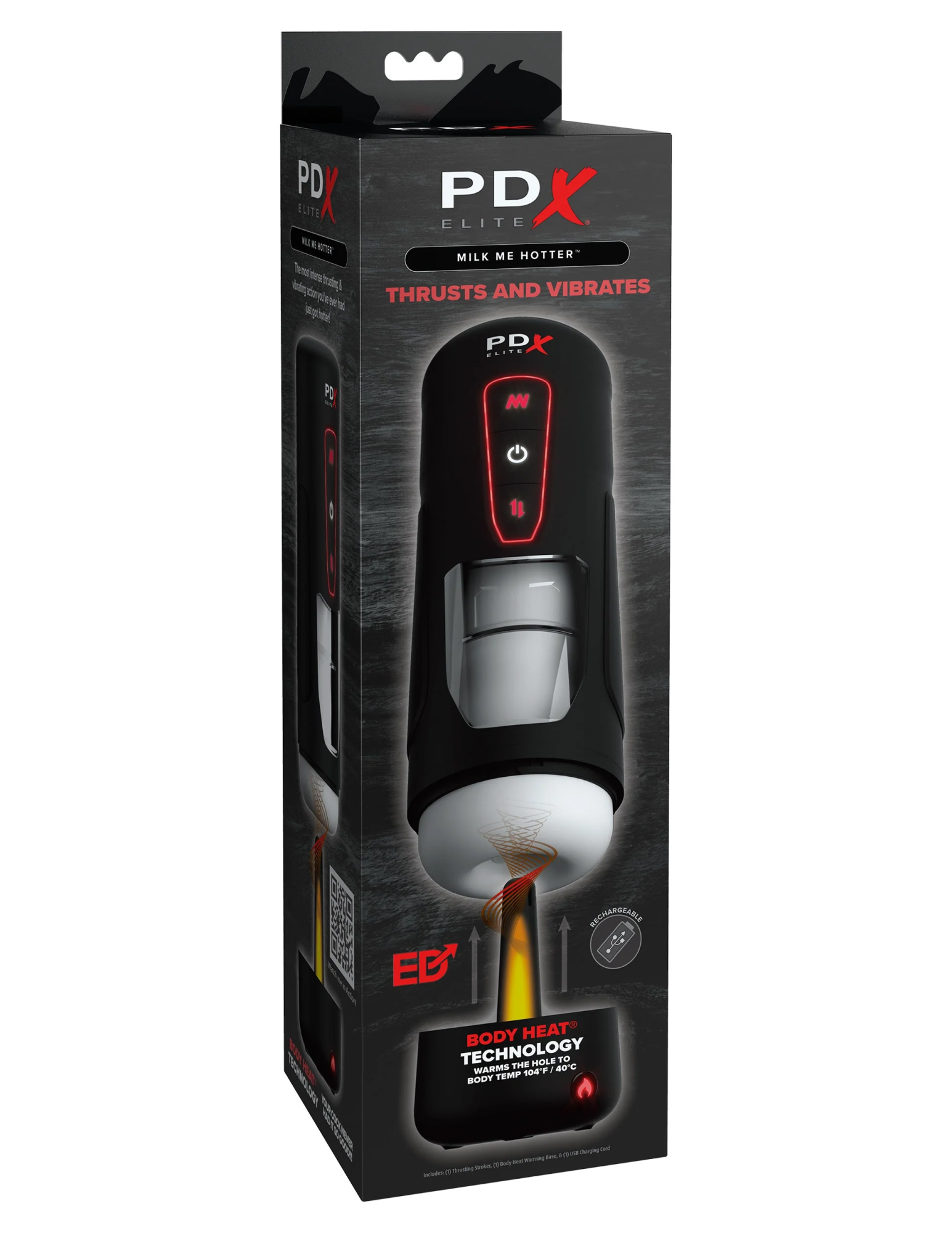 Мастурбатор с вибрацией PDX Elite Milk Me Hotter - Black Pipedream RD55023PD