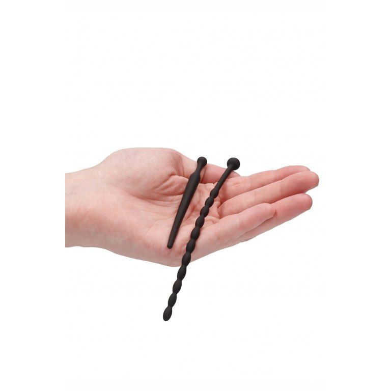 набор уретральных бужей silicone beginners plug set черный в СПб