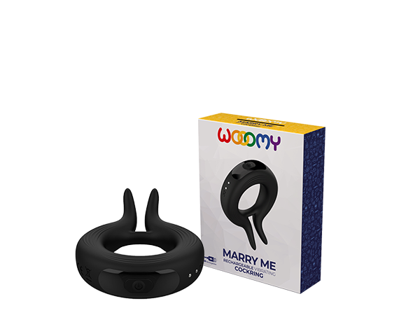 Эрекционное кольцо Marry Me Rechargeable Vibrating Black 33649AL