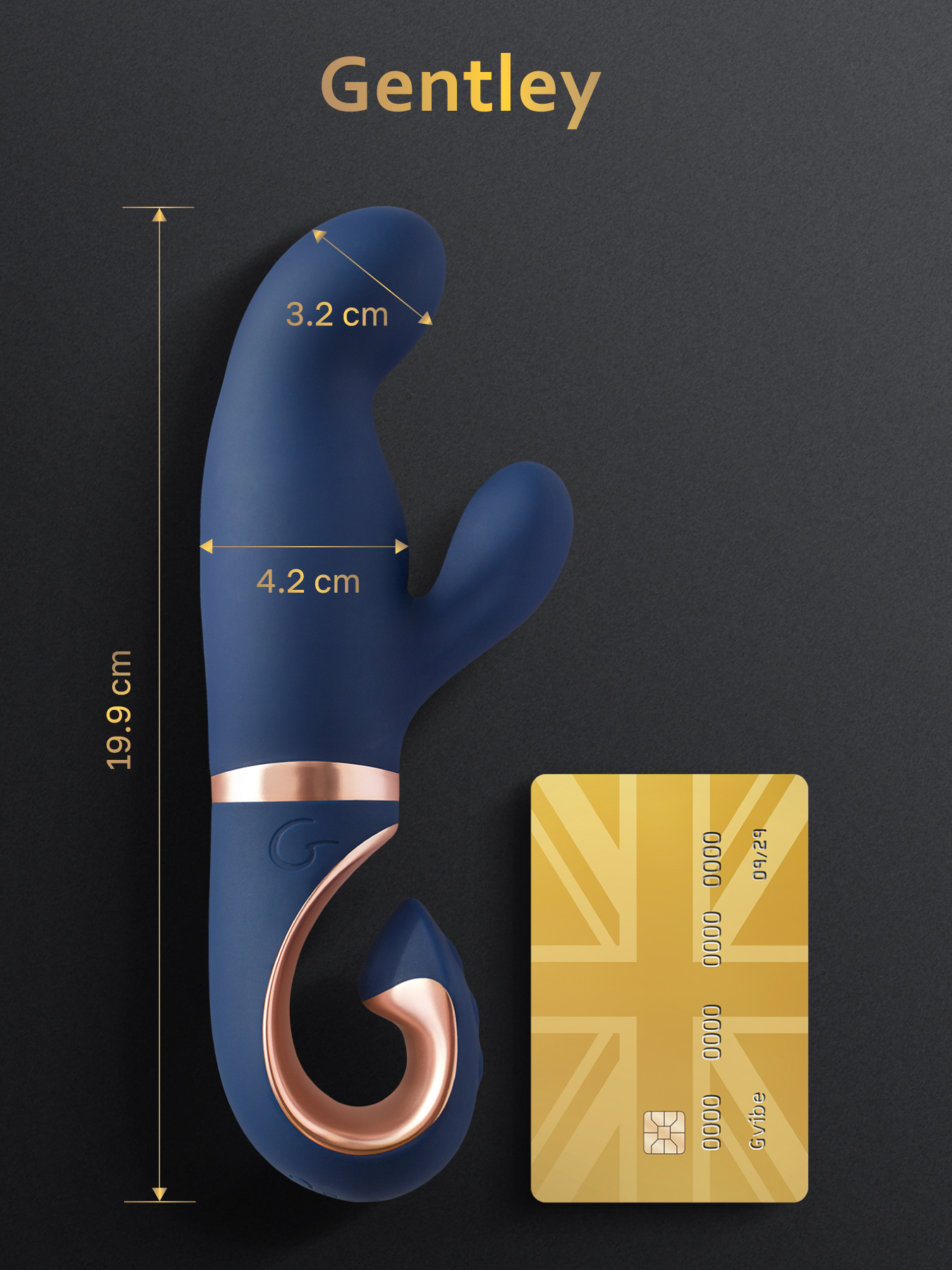вибромассажер кролик gvibe gentley caribbean blue, голубой в СПб