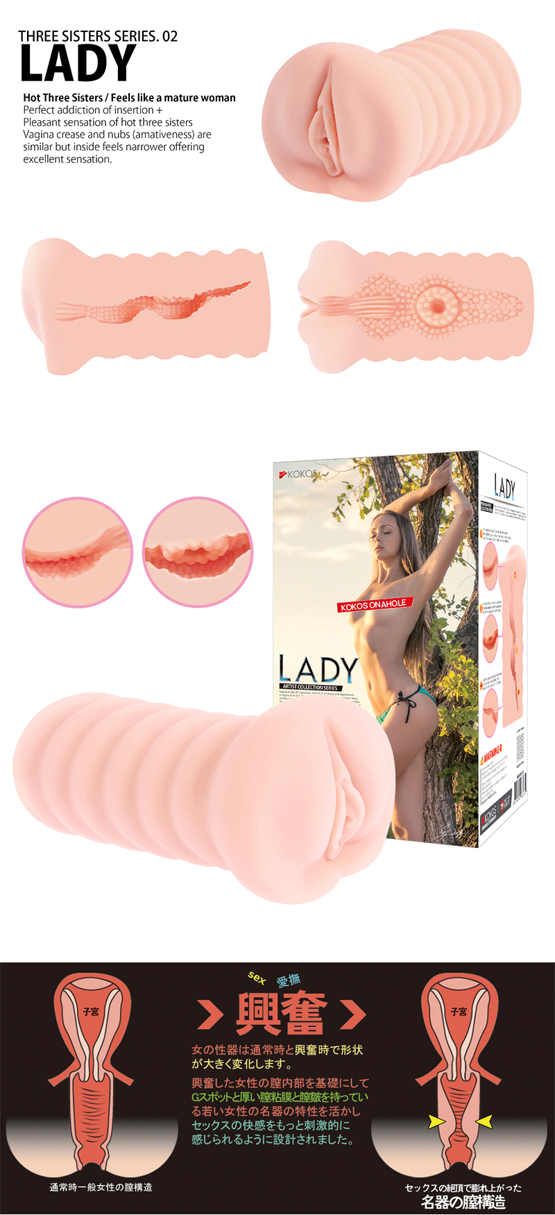 мастурбатор lady с вибропулей телесный tpr kokos m03-001-02v в СПб