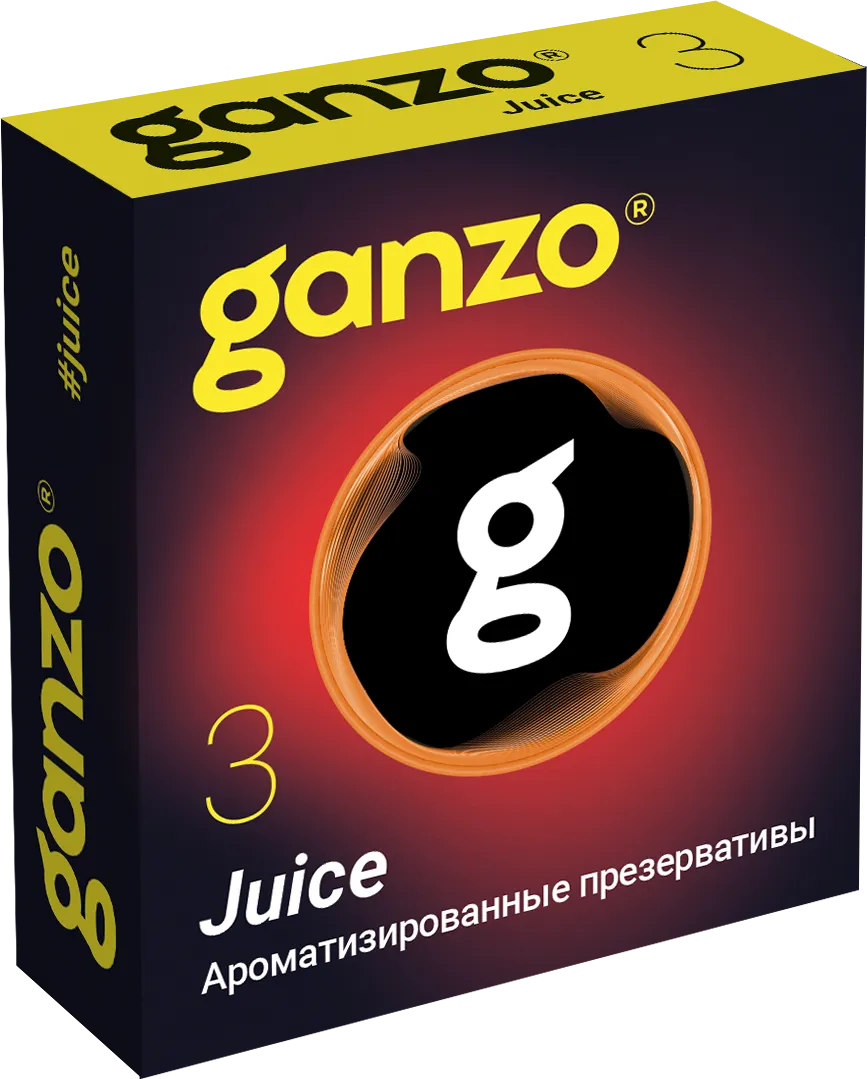 Презервативы GANZO Juice Black Edition, ароматизированные, 3 шт