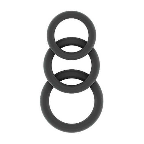 Набор из трех эрекционных колец No.25 - Cockring Set - Grey