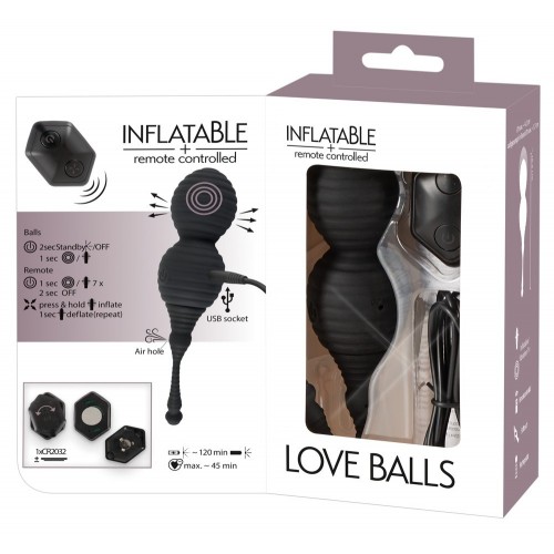 Виброшарики с вибрацией и функцией расширения Inflatable + RC Love Balls, ORION, Германия