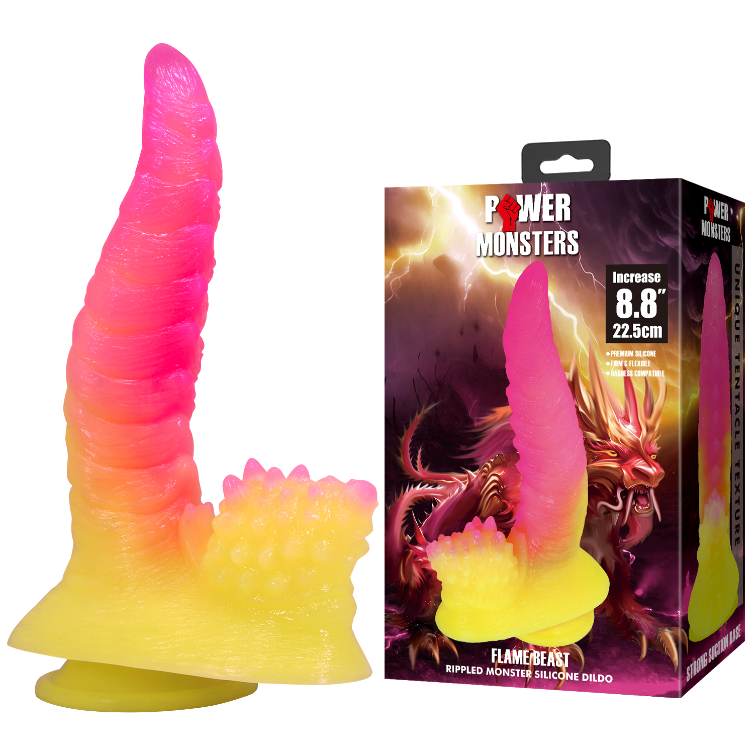 Силиконовый фаллоимитатор Flame Beast BW-008146