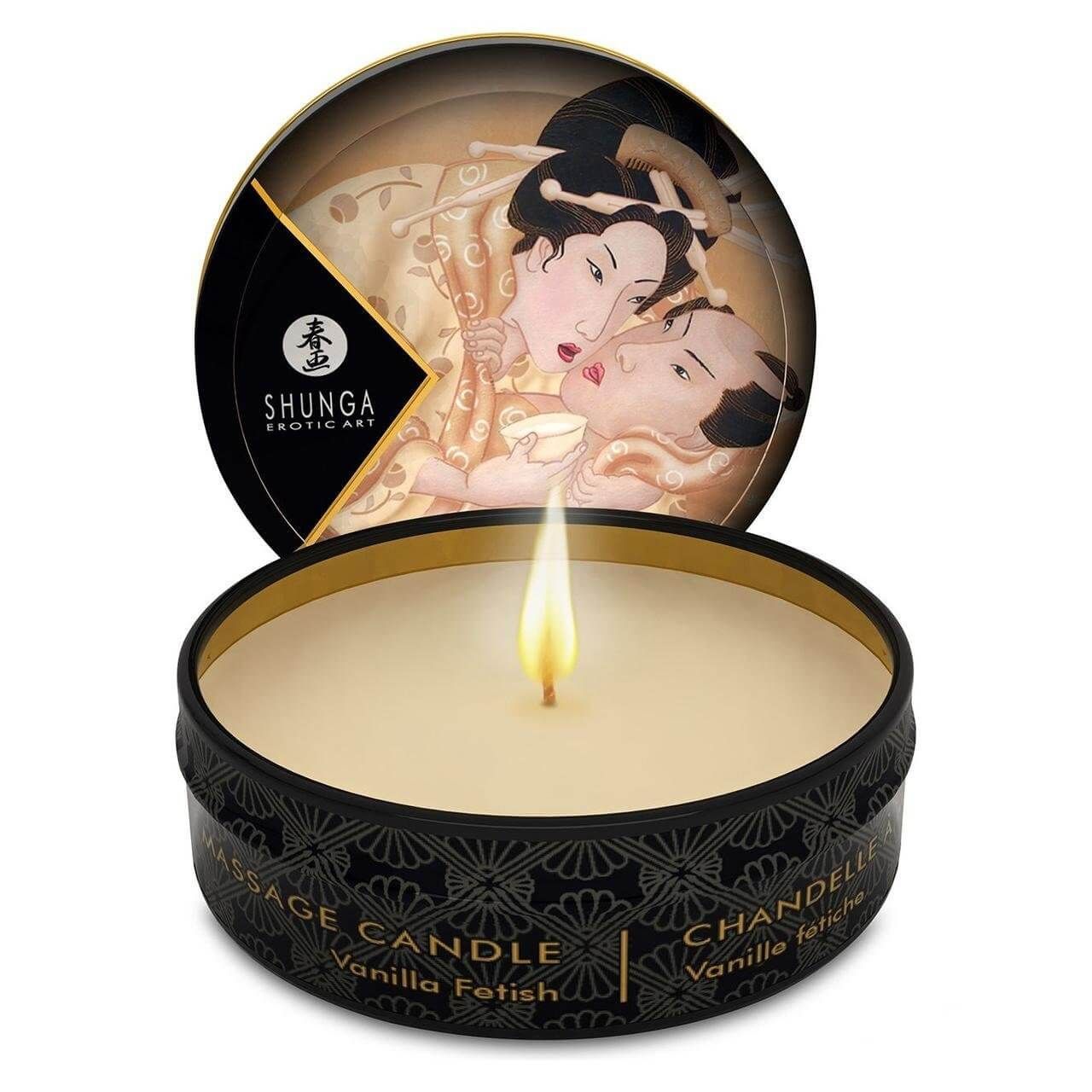 массажная свеча shunga mini massage candle vanilla, 30 мл в СПб