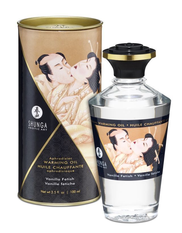 масло массажное съедобное shunga ванильный фетиш, 100 мл в СПб