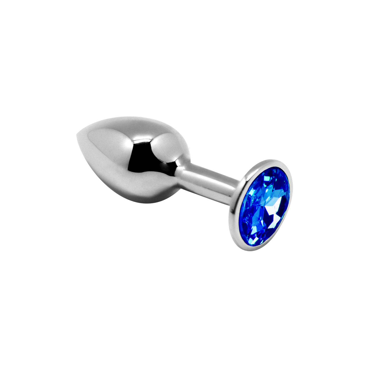 анальная пробка mini metal butt plug anal pleasure blue s 70090al в СПб
