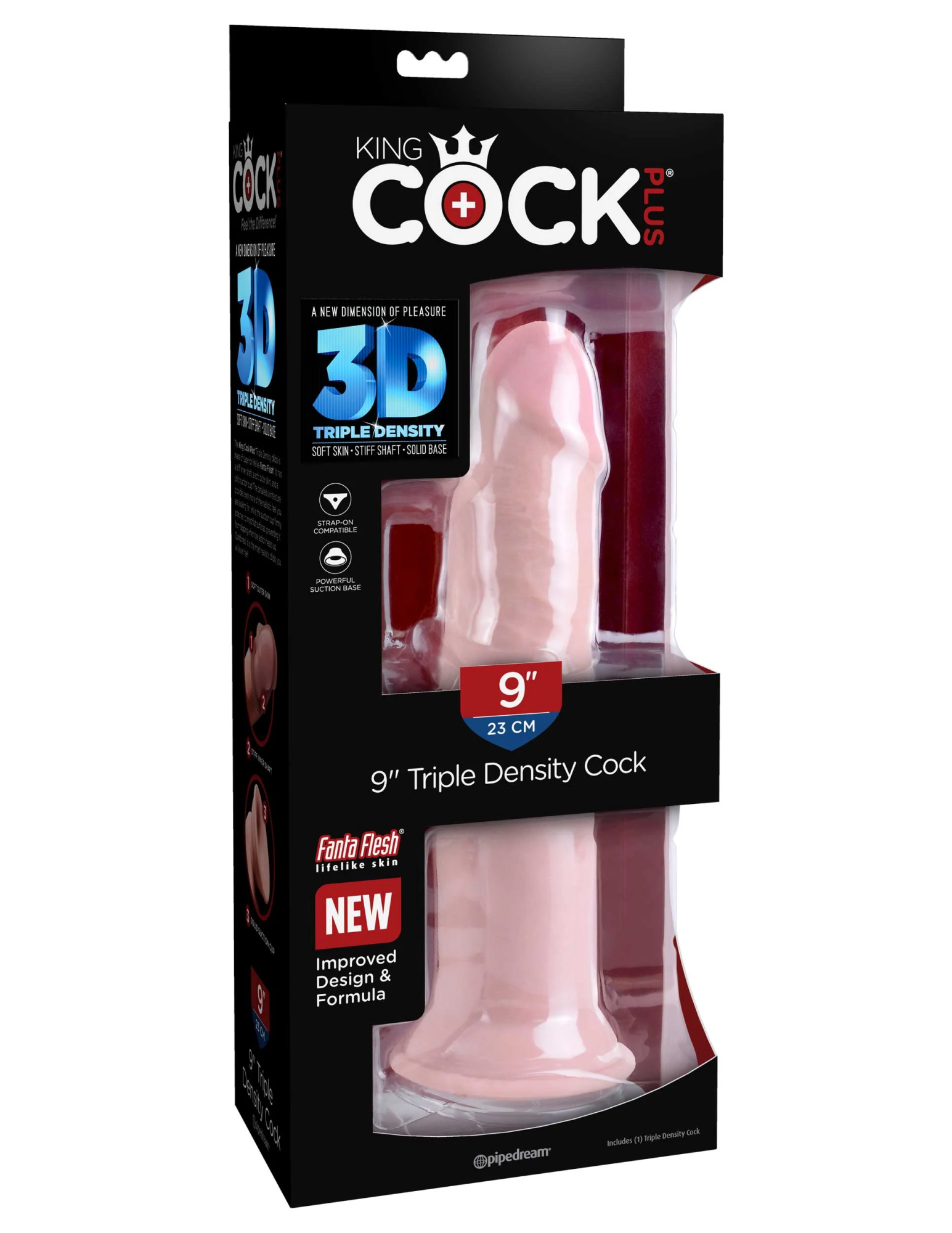 Фаллоимитатор King Cock Plus 9" Triple Density Cock - Flesh Pipedream 571621PD