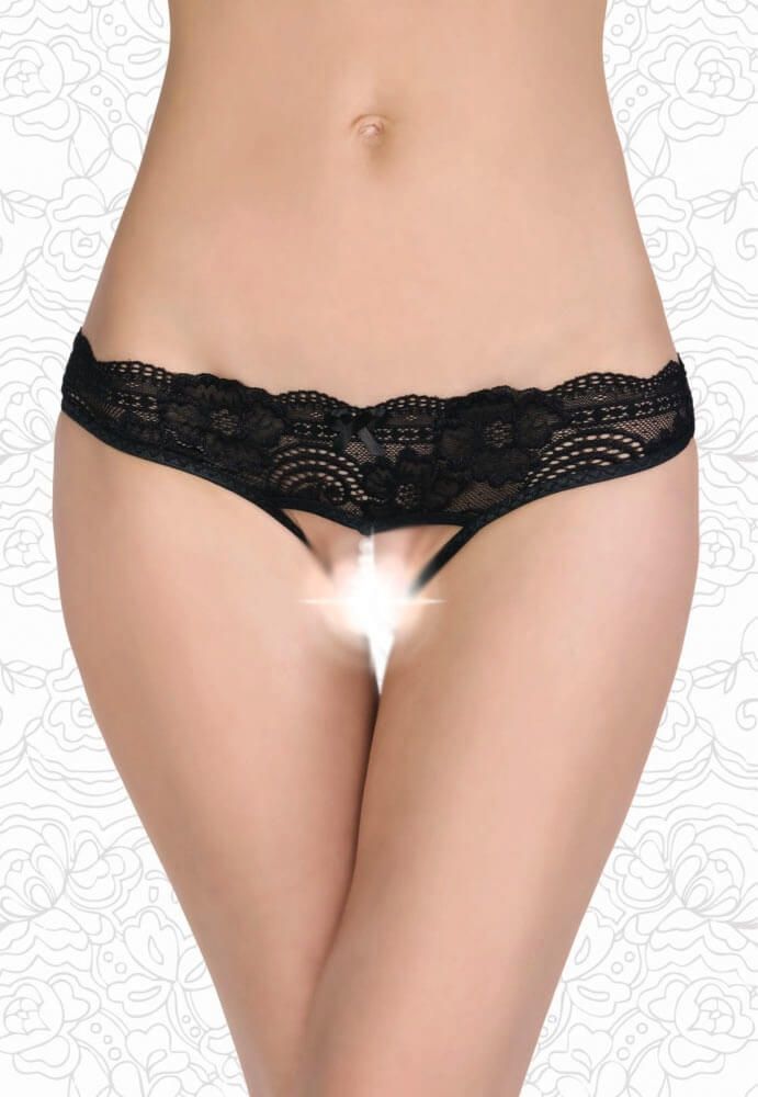 Стринги с бусинами Flirton 2832 черные, 46-48