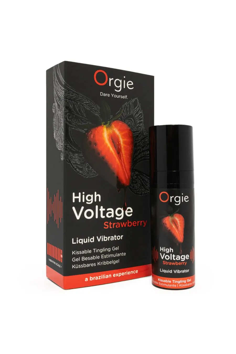 гель для массажа orgie high voltage strawberry с усиленным эффектом вибрации, клубника, 15 мл в СПб