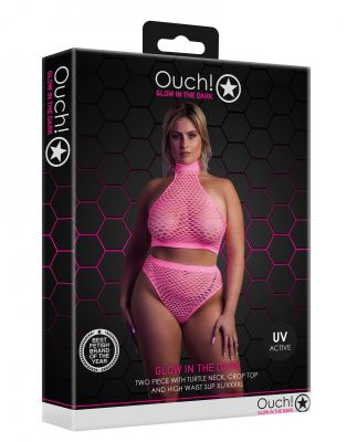 Топ и трусики Turtle Neck and High Waist Slip - Pink