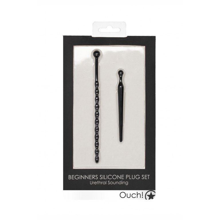 набор уретральных бужей silicone beginners plug set черный в СПб